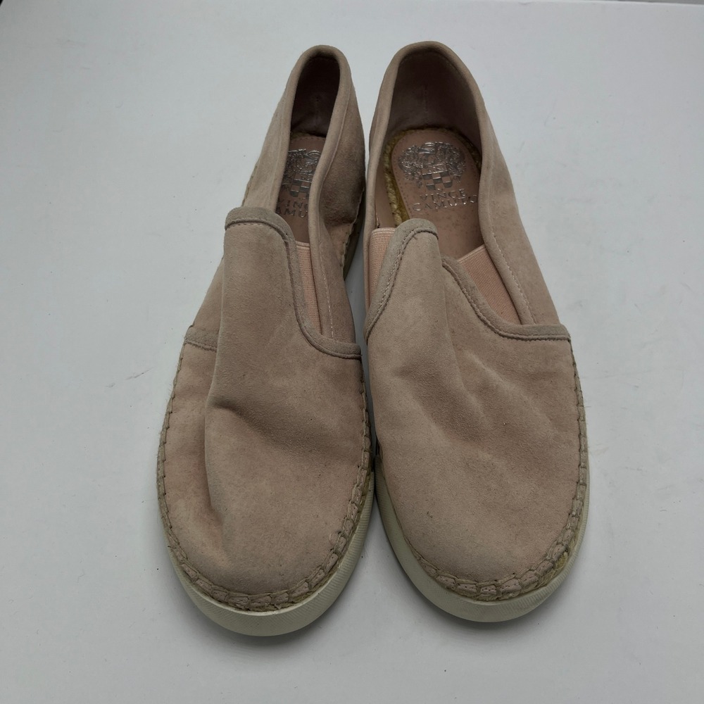 Vince Camuto Womens Blush Pink Suede Espadrille Slip On‎ Sneakers Size 8M 38.5